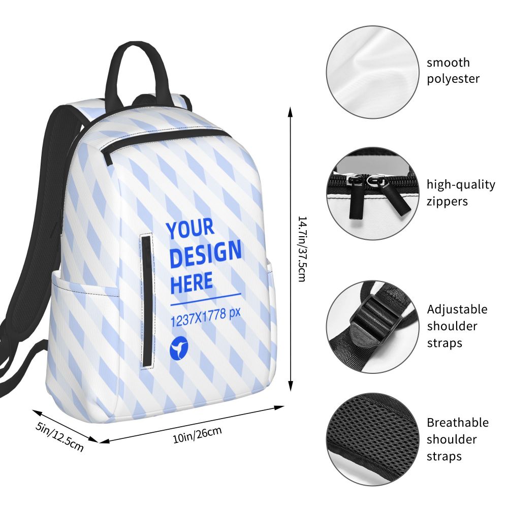 Black Simple Lightweight Strong Durable Casual Backpack Black Simple Lightweight Strong Durable Casual Backpack